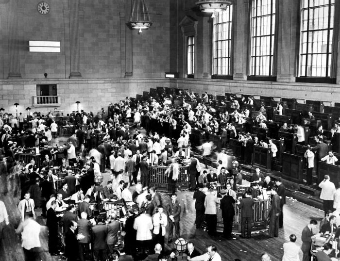 I oktober 1929 begyndte nedturen på Wall Street, som indvarslede 1930ernes store, økonomiske depression. Arkivfoto: AFP PHOTO