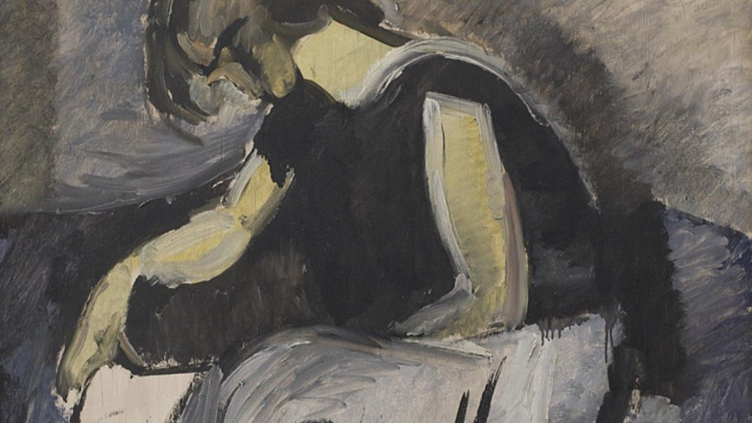 <p>Maleri: Læsende dame, af Harald Giersing (1922)</p> Foto: 